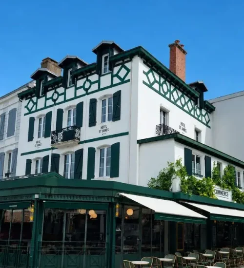 Vue extérieur de l'hôtel Saint James à Biarritz